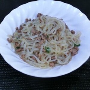 ヘルシー食材しらたきとひき肉の炒め物